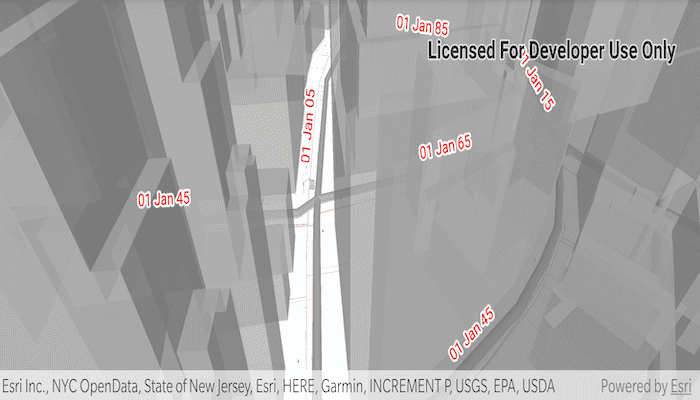 Show labels on layer in 3D