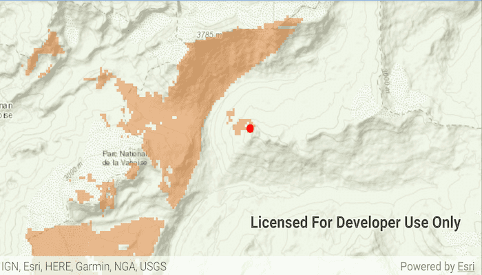 Image of viewshed geoprocessing