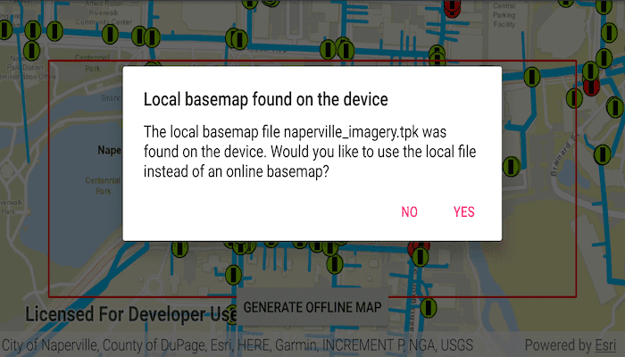 Image of generate offline map with local basemap