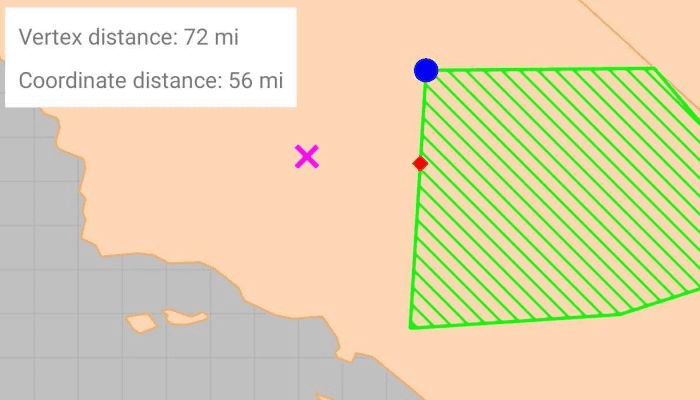 Image of nearest vertex