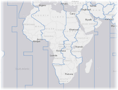 Single layer from a map service as an operational layer showing time zones