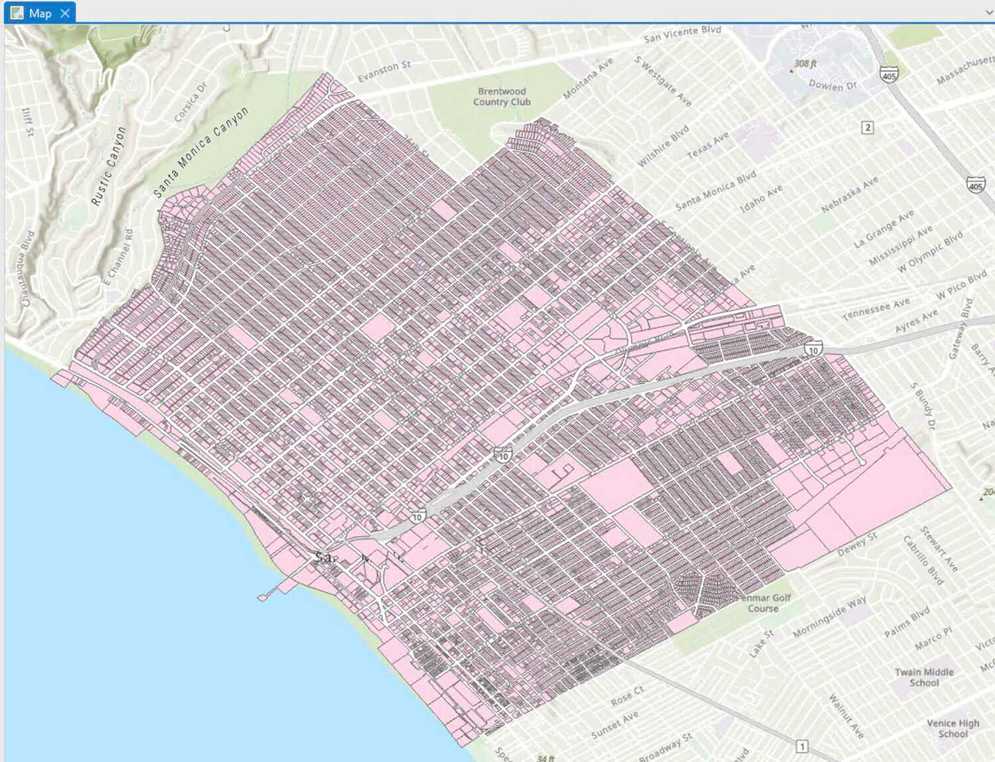 Santa monica parcels feature layer