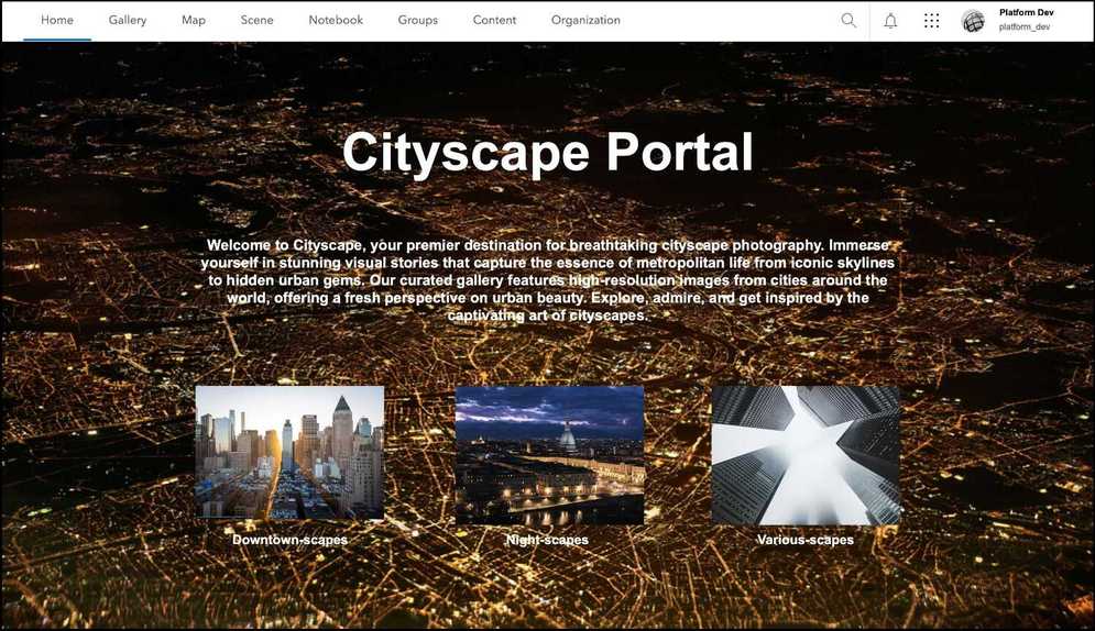 Portal home page