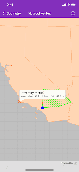 Nearest vertex