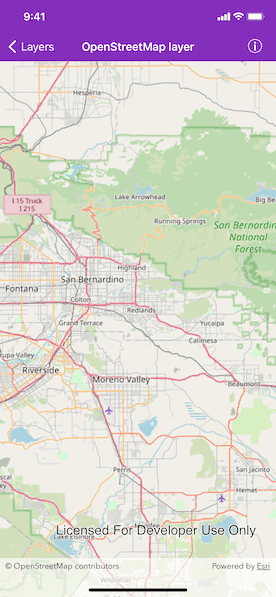 OpenStreetMap layer sample