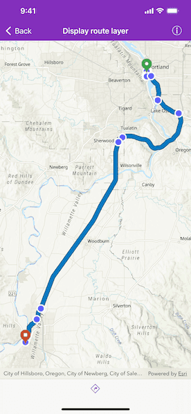 Display route layer