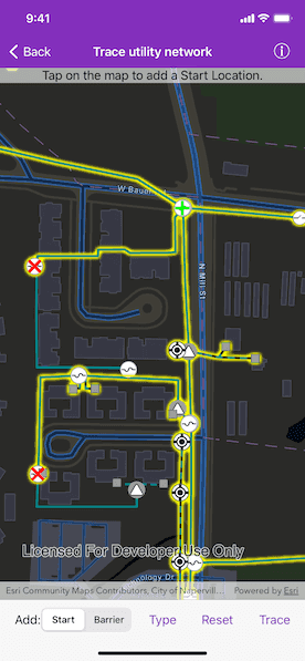 Image of trace utility network