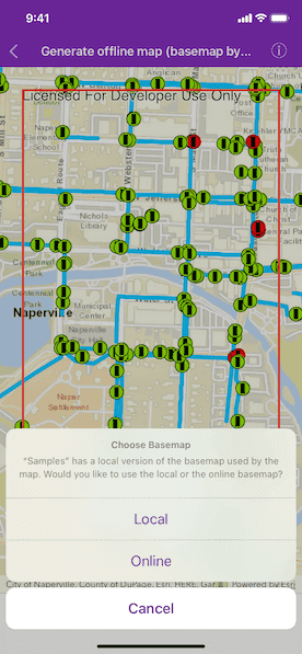 Image of generate offline map with local basemap
