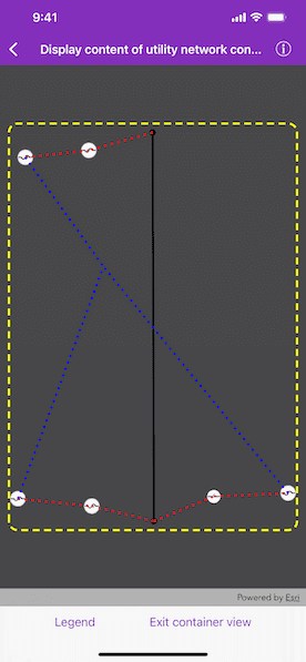 Image of display content of utility network container