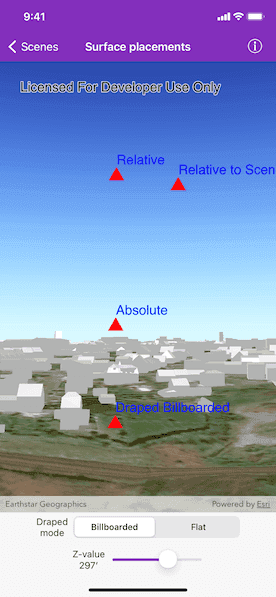 Surface placements sample