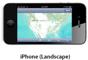iPhone in landscape orientation