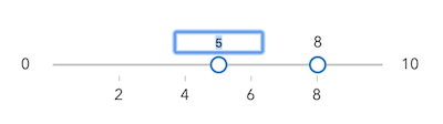 Slider editable labels