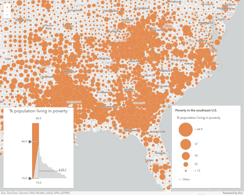 Image preview of related sample Generate data-driven continuous size visualization