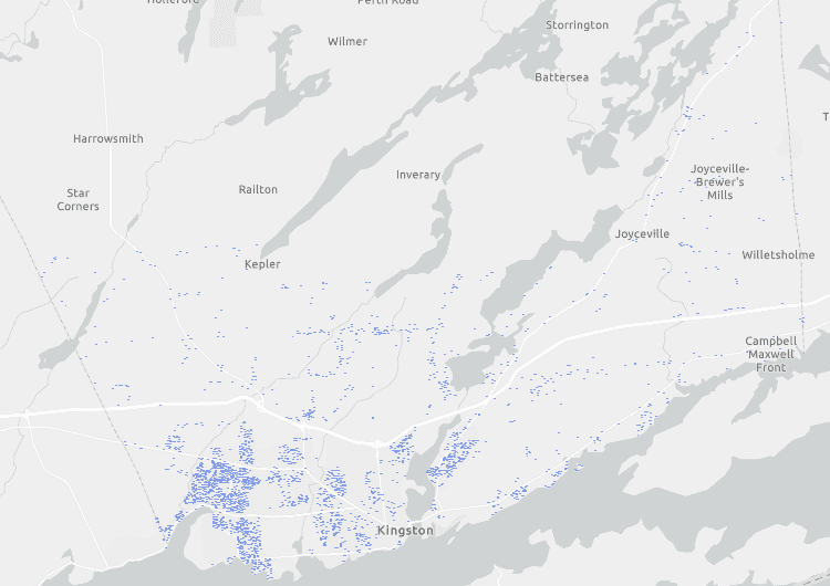 Polygon layer with clustering disabled