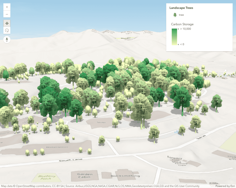 Image preview of related sample Thematic visualization with realistic 3D symbols