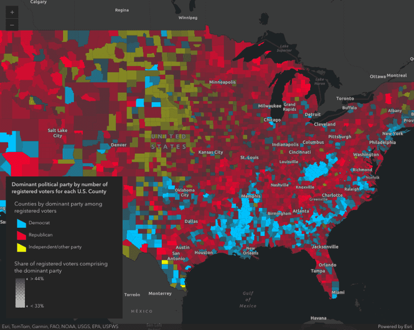 Image preview of related sample Create a custom visualization using Arcade