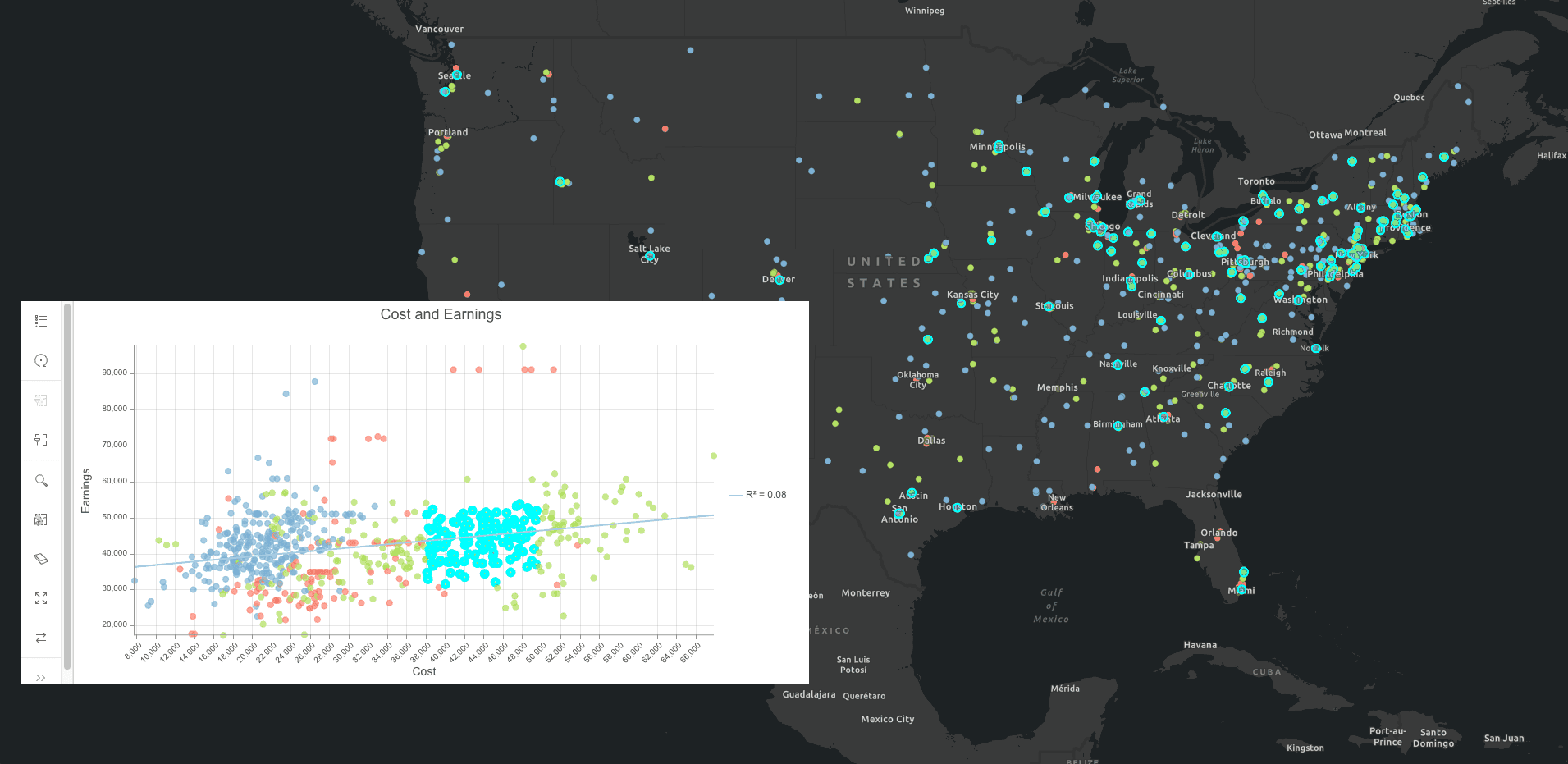 Image preview of Charts components with Map components tutorial