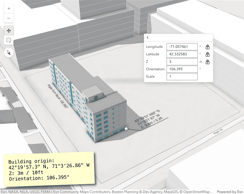 Editing with coordinate inputs