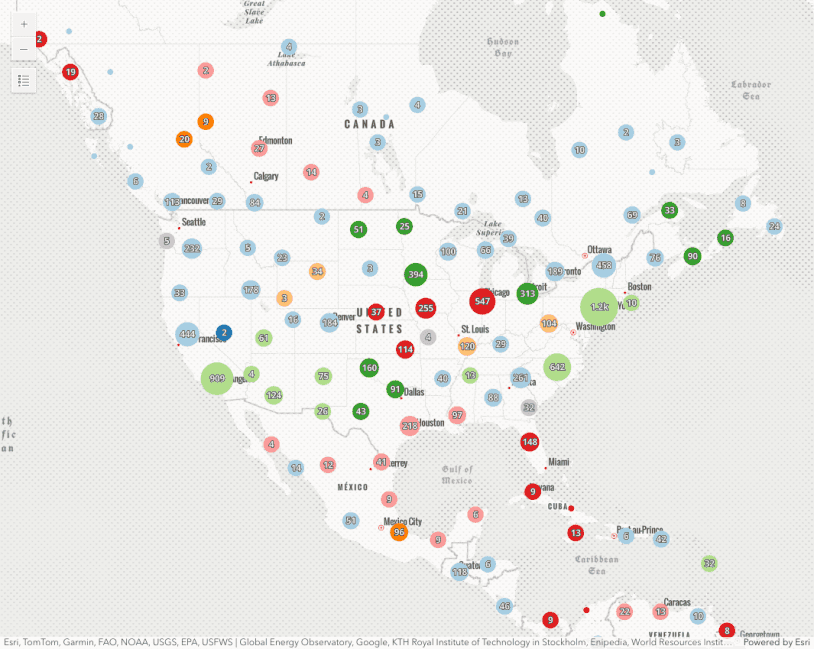 Image preview of related sample Popup charts for clusters