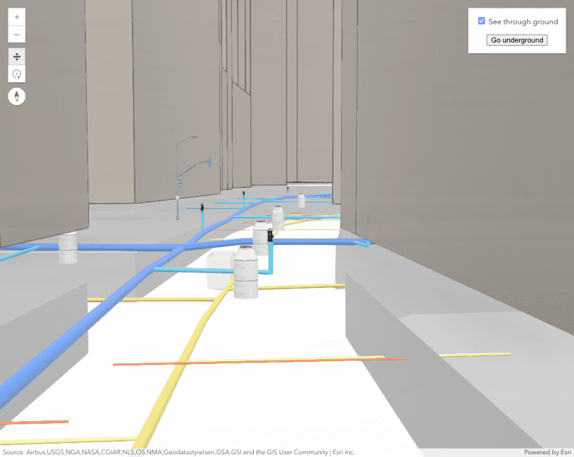 Underground navigation in global mode