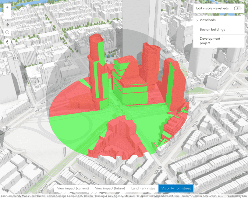 Image preview of related sample ViewshedLayer in slides