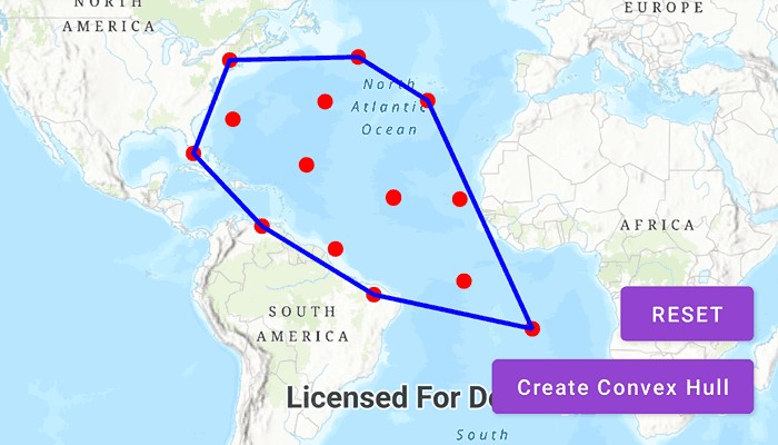 Image of create convex hull around points