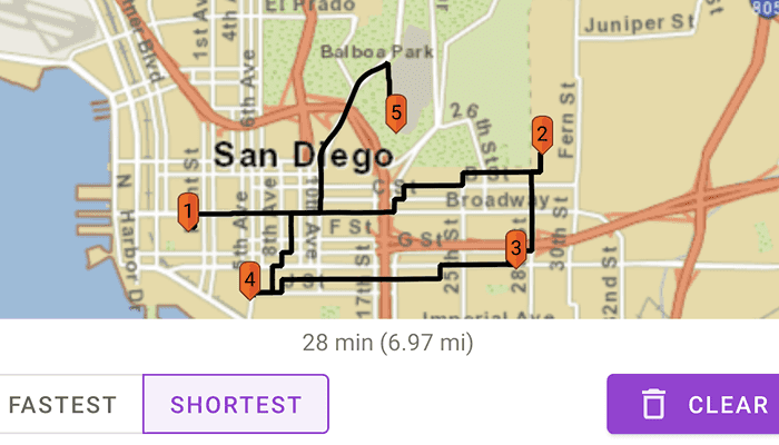 Image of find route in transport network