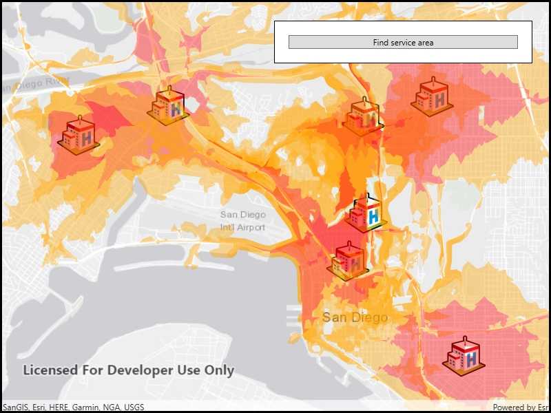 Image of find service areas for multiple facilities