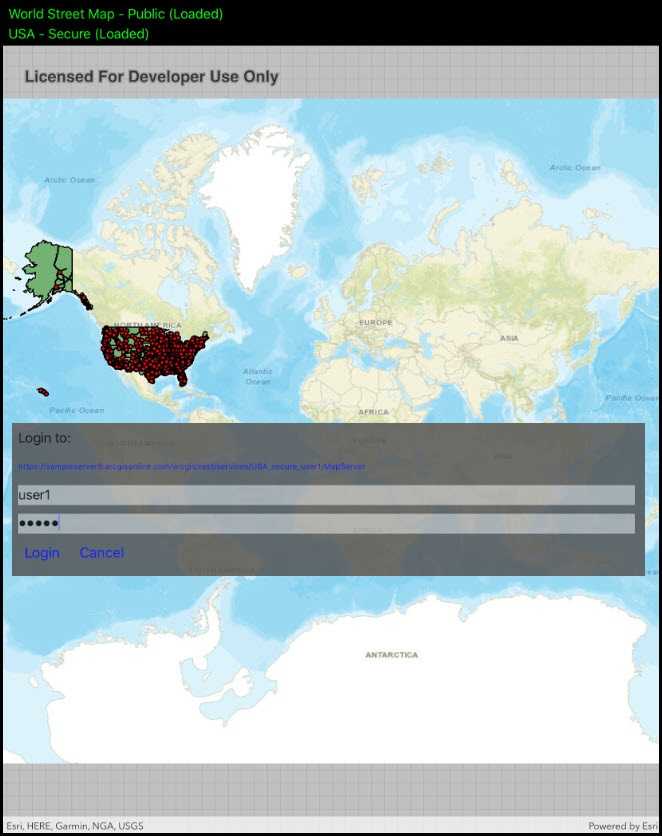 Image of ArcGIS token challenge