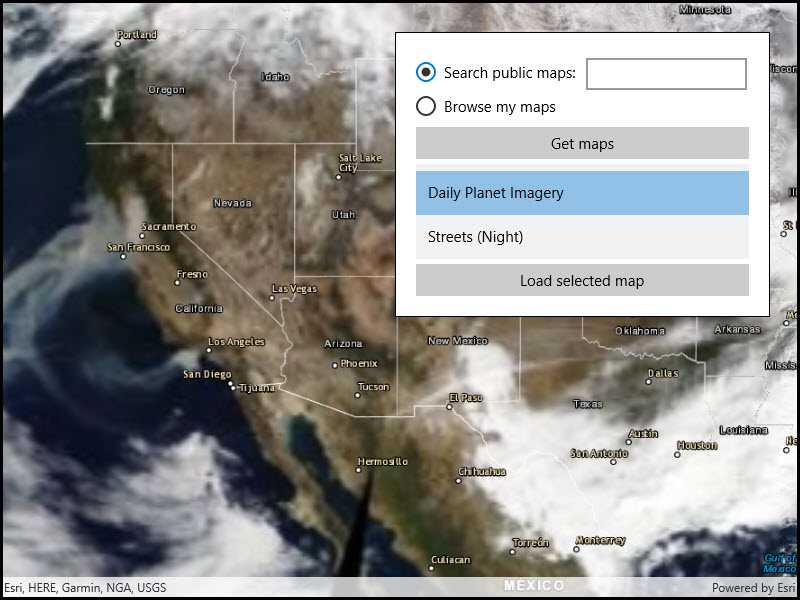 Image of search for webmap