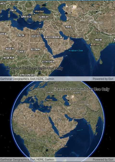 Image of geo view viewpoint synchronization