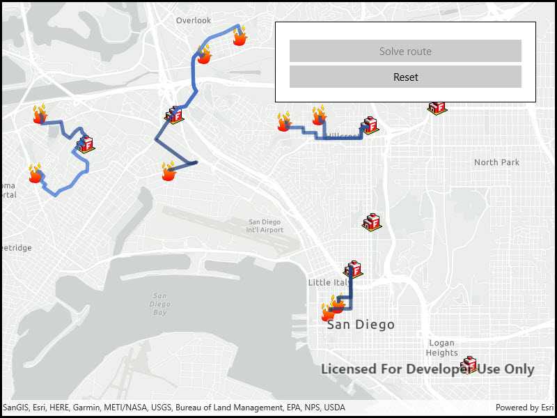 Image of find closest facility to multiple incidents service