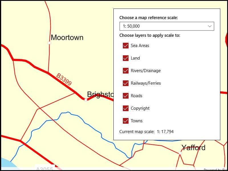 Image of map reference scale