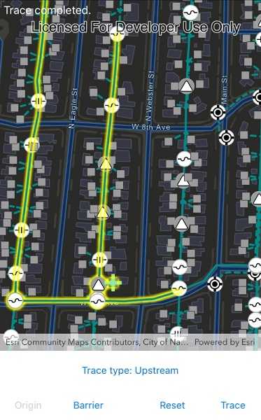 Image of trace utility network