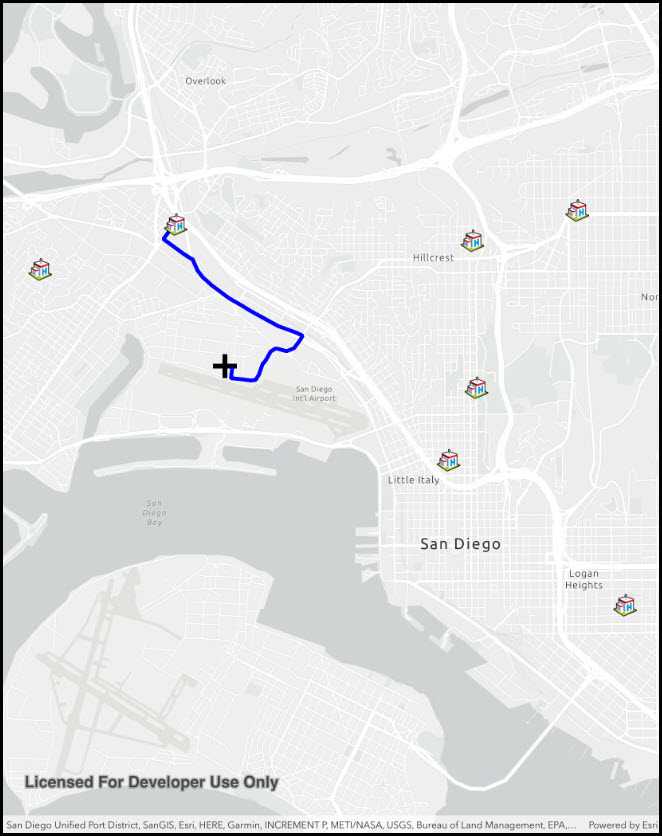 Image of find closest facility to an incident interactive