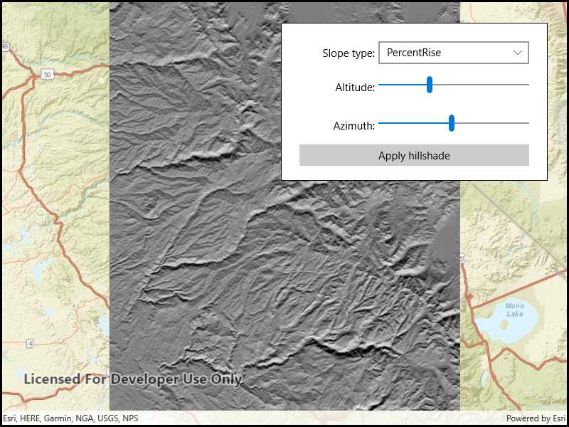 Image of hillshade renderer