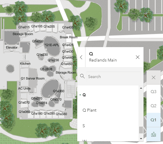 Floor control in the ArcGIS Online Map Viewer