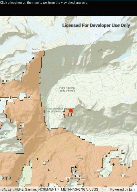 Image of viewshed geoprocessing