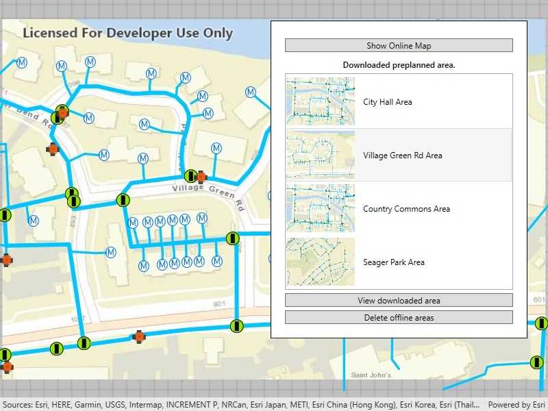 Image of download preplanned map area