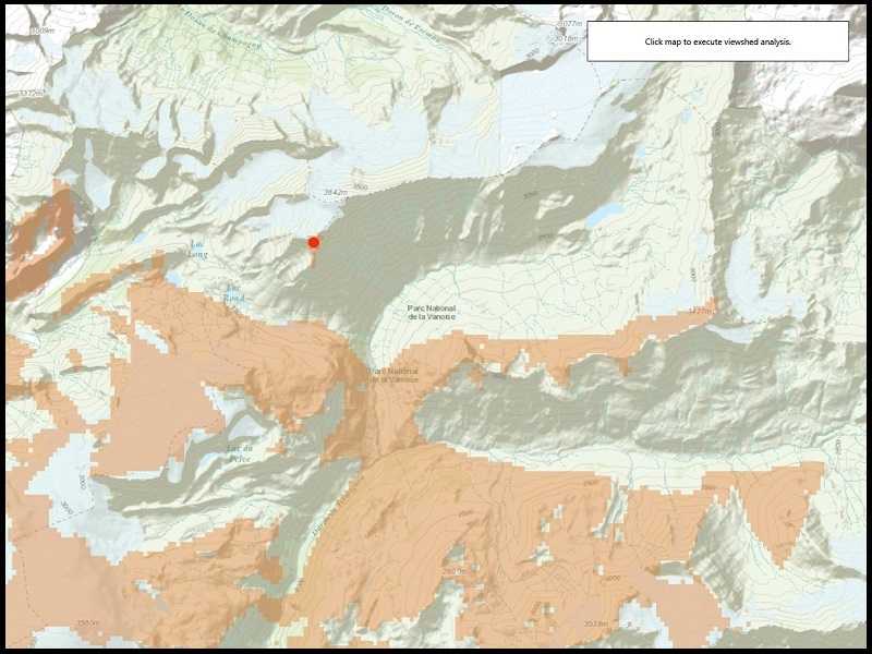 Image of viewshed geoprocessing