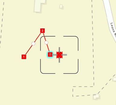 Move vertices with reticle