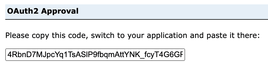 oauth code