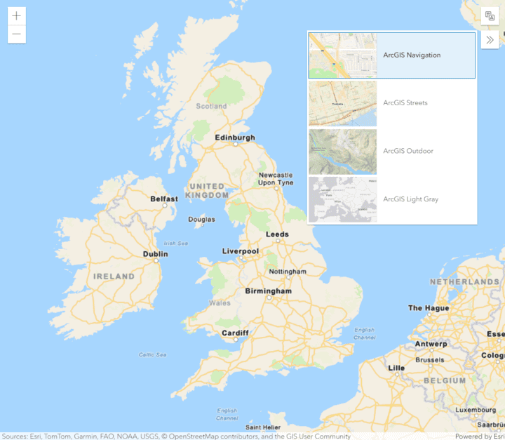 static basemap tiles arcgis/outdoor image