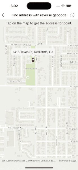 Image of find address with reverse geocode