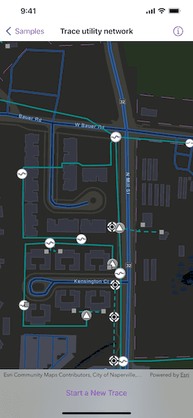 Image of trace utility network