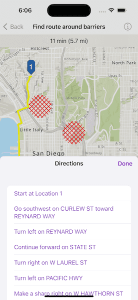 Image of find route around barriers