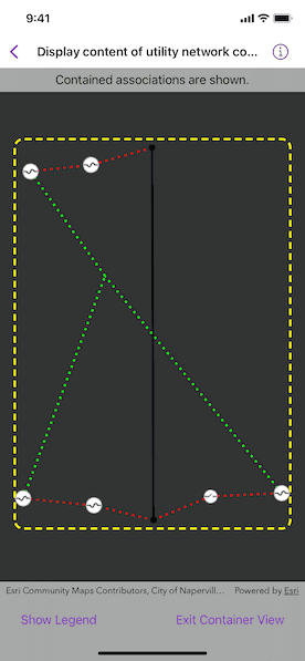 Image of Display content of utility network container sample