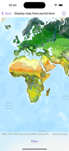 Image of display map from portal item