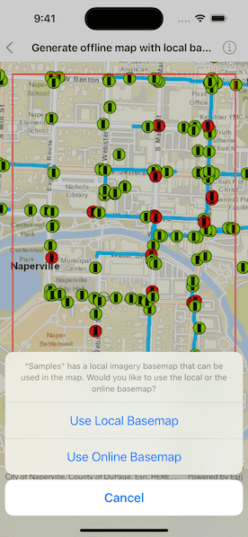 Image of generate offline map with local basemap