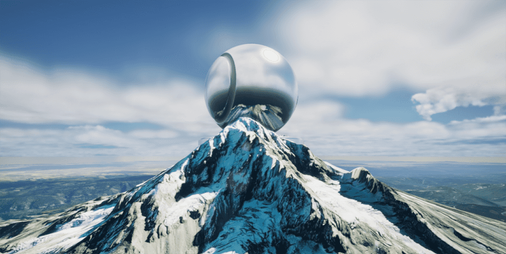 A sample 3D model on Mt Hood